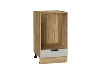 Шкаф нижний под духовку Евро Дуб Вотан, Агат, 450 В*Ш*Г 816*450*474, фасад МДФ  Агат, корпус  Дуб Вотан ms2510VVT_67229
