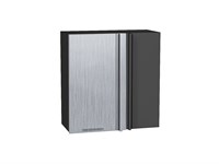 Шкаф верхний прямой угловой Валерия-М Graphite, Серый металлик дождь светлый, 690 В*Ш*Г 716*690*345, фасад МДФ  Серый металлик дождь светлый, корпус  Graphite ms2510VVT_48687