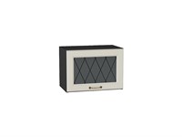 Шкаф верхний горизонтальный остекленный Ницца Graphite, Агат, 500 В*Ш*Г 358*500*318, фасад МДФ/Стекло  Агат, корпус  Graphite ms2510VVT_54549