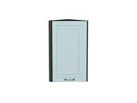 Шкаф верхний торцевой Ницца Graphite, Голубой, 720 В*Ш*Г 716*300*304, фасад МДФ  Голубой, корпус  Graphite ms2510VVT_54783