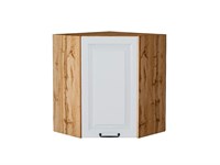 Шкаф верхний угловой Ницца Дуб Вотан, Blanco, 720 В*Ш*Г 716*600*600, фасад МДФ  Blanco, корпус  Дуб Вотан ms2510VVT_64333