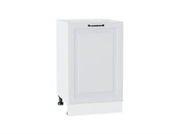 Шкаф нижний с 1-ой дверцей Ницца Белый, Blanco, 500 В*Ш*Г 816*500*478, фасад МДФ  Blanco, корпус  Белый ms2510VVT_33725