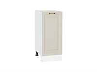 Шкаф нижний с 1-ой дверцей Ницца Белый, Агат, 350 В*Ш*Г 816*350*478, фасад МДФ  Агат, корпус  Белый ms2510VVT_65513