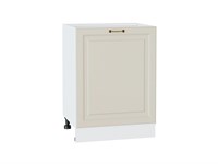 Шкаф нижний с 1-ой дверцей Ницца Белый, Агат, 600 В*Ш*Г 816*600*478, фасад МДФ  Агат, корпус  Белый ms2510VVT_54883