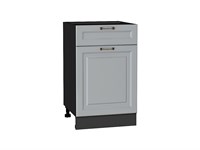 Шкаф нижний с 1-ой дверцей и ящиком Ницца Graphite, Графит, 500 В*Ш*Г 816*500*478, фасад МДФ  Графит, корпус  Graphite ms2510VVT_54868