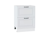 Шкаф нижний с 2-мя ящиками Ницца Белый, Blanco В*Ш*Г 816*600*478, фасад МДФ  Blanco, корпус  Белый ms2510VVT_33731