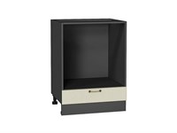 Шкаф нижний под духовку Ницца Graphite, Дуб крем, 600 В*Ш*Г 816*600*474, фасад МДФ  Дуб крем, корпус  Graphite ms2510VVT_44833