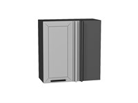 Шкаф верхний прямой угловой Глетчер Graphite, Гейнсборо Силк, 720, 700 В*Ш*Г 716*700*345, фасад МДФ  Гейнсборо Силк, корпус  Graphite ms2510VVT_60356