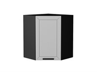 Шкаф верхний угловой Глетчер Graphite, Гейнсборо Силк, 720 В*Ш*Г 716*600*600, фасад МДФ  Гейнсборо Силк, корпус  Graphite ms2510VVT_43574