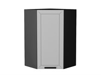 Шкаф верхний угловой Глетчер Graphite, Гейнсборо Силк, 920 В*Ш*Г 920*600*600, фасад МДФ  Гейнсборо Силк, корпус  Graphite ms2510VVT_43577