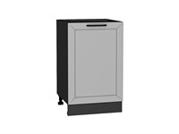 Шкаф нижний с 1-ой дверцей Глетчер Graphite, Гейнсборо Силк, 500 В*Ш*Г 816*500*478, фасад МДФ  Гейнсборо Силк, корпус  Graphite ms2510VVT_43640