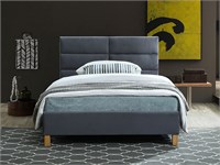 Кровать Signal SIERRA VELVET TAP.150 (серый/дуб) 120/200 ms2601SIGHAL_SIERRAV120SZD