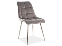 Стул кухонный Signal CHIC VELVET (серый/хром) ms2601SIGHAL_CHICVCHSZ