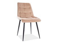 Стул кухонный Signal CHIC VELVET (бежевый/черный) ms2601SIGHAL_CHICVCBE
