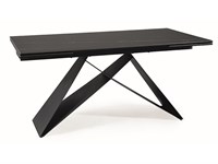 Стол обеденный Signal WESTIN Ceramic 160 раскладной (черный Sahara Noir/черный мат) ms2601SIGHAL_WESTINCCC160