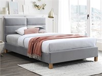 Кровать Signal SIERRA Velvet tap. 150 (серый/дуб) 140/200 ms2601SIGHAL_SIERRAV140SZD