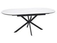 Стол обеденный Signal GASTON Ceramic 140 (белый/черный) ms2601SIGHAL_GASTONBC140