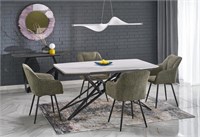 Стол обеденный Halmar ALFREDO 160 (белый мрамор/черный) ms2601SIGHAL_V-CH-ALFREDO-ST