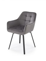 Стул кухонный Halmar K588 (серый/черный) ms2601SIGHAL_V-CH-K/588-KR-POPIEL
