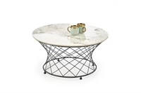 Стол журнальный Halmar ALESSIA (бежевый мрамор/черный) ms2601SIGHAL_V-CH-ALESSIA-LAW