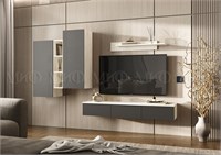 Гостиная Оскар Вариант №2  Графит/Дуб крафт белый pn26mf_700782033