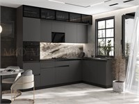 Кухня Техно-6 угловая 3.0х1.8м  Атлантик софт Корпус Белый pn26mf_1608319902