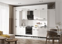 Кухня Техно 3,0м. Компоновка №6  Белый глянец pn26mf_68638927