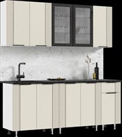 Кухня Виктория 2.0м  Пластер Аворио Корпус Белый pn26mf_1717575405