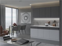 Кухня Оливия 2.0м.  Белый снег софт/Графит софт pn26mf_794956392