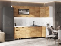 Кухня Рио NEW угловая 2.6х1.0м  Дуб Крафт Столешница Антарес pn26mf_1143104358