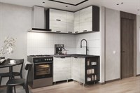Кухня угловая Рио NEW 1.2 х 1.2 м дуб крафт белый фасад ЛДСП 16 мм / Стекло pnnon26mf_08-241194 (416560)