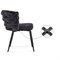 Стул на металлокаркасе Rendi gray-blue / black - комплект из 2 шт 15760-mwdvl
