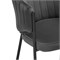 Стул на металлокаркасе Kortni dark grey / black - комплект из 2 шт 15703-mwdvl