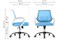Компьютерное кресло Ergoplus blue / white 15375-mwdvl