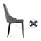 Стул на металлокаркасе Kora dark gray / black - комплект из 4 шт 15098-mwdvl