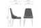 Стул на металлокаркасе Kora gray / black - комплект из 4 шт 15097-mwdvl