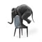 Стул на металлокаркасе Kora gray / black - комплект из 4 шт 15097-mwdvl