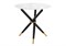 Стеклянный стол Rock 80х75 white / black 11772-mwdvl