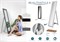 Зеркало напольное BeautyStyle 8 серый графит 138 см х 35 см 4610151415620-msMBLK