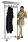 Вешалка напольная на колесах М 9 металлик с крючками 4630216190071-msMBLK