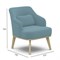 Кресло Комфорт 5 ткань катания дасти blue, каркас лак 4630216192907-msMBLK