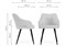 Стул на металлокаркасе Hera dark gray / black - комплект из 2 шт 15843-mwdvl
