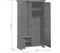 Шкаф с вешалкой Кентаки PPK/110P каштан BRW00008061-blBRWl