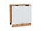 Кухонный  Шкаф нижний с 2-мя дверцами Евро Дуб Вотан, Белый, 800, каркас ЛДСП  Дуб Вотан, фасад МДФ  Белый,  816*800*478 sppr5VVTtoAR62067