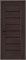 Межкомнатная дверь 190*55, Браво-22, Wenge Melinga / Black Shine , Эко Шпон sp2510BR_153-4353