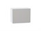 Шкаф верхний горизонтальный Фьюжн Белый, Silky Light Grey, 460, 600 В*Ш*Г 458*600*318, фасад МДФ  Silky Light Grey, корпус  Белый ms2510VVT_66554