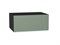 Шкаф верхний горизонтальный глубокий Фьюжн Graphite, Silky Mint, 800 В*Ш*Г 358*800*576, фасад МДФ  Silky Mint, корпус  Graphite ms2510VVT_51867