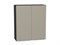 Шкаф верхний с 2-мя дверцами Фьюжн Graphite, Silky Grey, 920, 800 В*Ш*Г 920*800*320, фасад МДФ  Silky Grey, корпус  Graphite ms2510VVT_52054