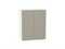 Шкаф верхний с 2-мя дверцами Фьюжн Белый, Silky Grey, 720, 600 В*Ш*Г 716*600*320, фасад МДФ  Silky Grey, корпус  Белый ms2510VVT_52037