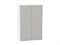 Шкаф верхний с 2-мя дверцами Фьюжн Белый, Silky Light Grey, 920, 600 В*Ш*Г 920*600*320, фасад МДФ  Silky Light Grey, корпус  Белый ms2510VVT_66612